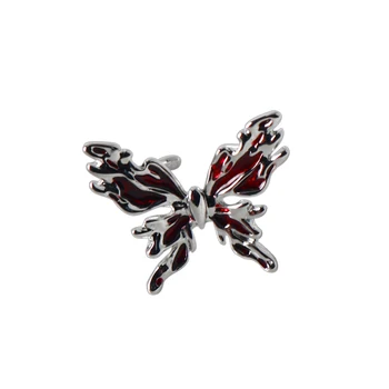 Модни Леки екстравагантни пръстени с червена пеперуда, женски открити пръстени с червена папийонка, подпори за парти, подарък на приятел