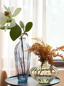 Цветна креативна тясна стъклена ваза, гидропонная договореност, творческа украса, декорации от сухи цветя