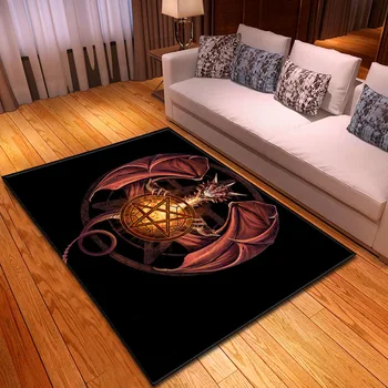 Модни модерни килими за хол, домашен интериор, Tapetes, творчески постелки за спални с 3D-принтом Dream Dragon, подложки за хол