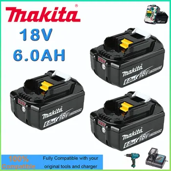 18 6.0 А Makita Оригиналът е на led литиево-йонна батерия заместител на LXT BL1860B BL1860 BL1850 Батерия за електрически инструменти Makita 6АЧ
